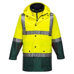 Portwest Eyre Hi-Vis 4-in-1 Contrast Jacket 3XL Yellow And Green