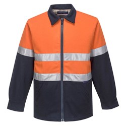 Portwest Bluey Hi-Vis Contrast Wool Blend Work Jacket Large Orange And Navy