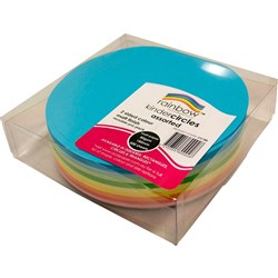 Rainbow Kinder Circles Matte 180mm 80gsm Assorted Pack Of 500