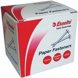 ESSELTE PAPER FASTENERS 13MM BRASS STEEL BX200