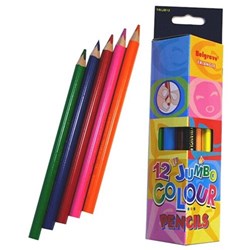 BELGRAVE TRIANGULAR PENCILS Jumbo coloured pencils 12pk