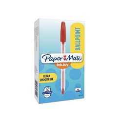 Papermate Inkjoy 100 Ballpoint Pen 1.0mm Red Box of 50