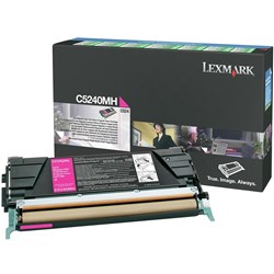 Lexmark C5240MH Return Programme 5K Toner Cartridge High Yield Magenta