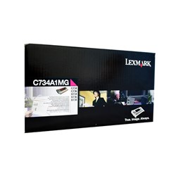 Lexmark C734A1MG Return Programme 6K Toner Cartridge Magenta