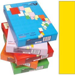 FLYING COLOURS 80GSM A4 COPY Paper Canary 500 Sheets Ream