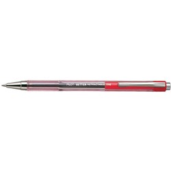 Pilot BP-145 Ballpoint Pen Retractable Fine 0.7mm Red