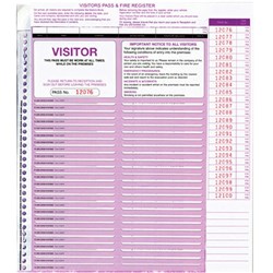 Zions CVSFR Visitors Security Format Register Refills To Suit BCVSFR Pack Of 250