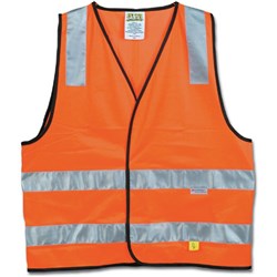 Maxisafe Hi-Vis Day Night Safety Vest Orange Extra Large
