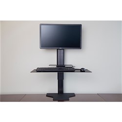 Sylex Uprite Ergo Single Monitor Sit-Stand Workstation Black