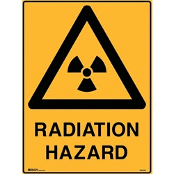 Brady Warning Sign Radiation Hazard 450W x 600mmH Polypropylene Yellow And Black