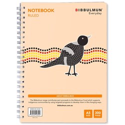 Bibbulmun Spiral Notebook A5 Ruled 7mm Side Bound 300 Page